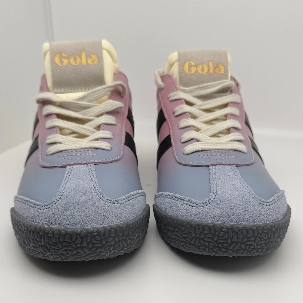 Gola Elan Ombre Low Top Leather Suede Purple, Pink Black Sneakers Size 7.5 - NEW